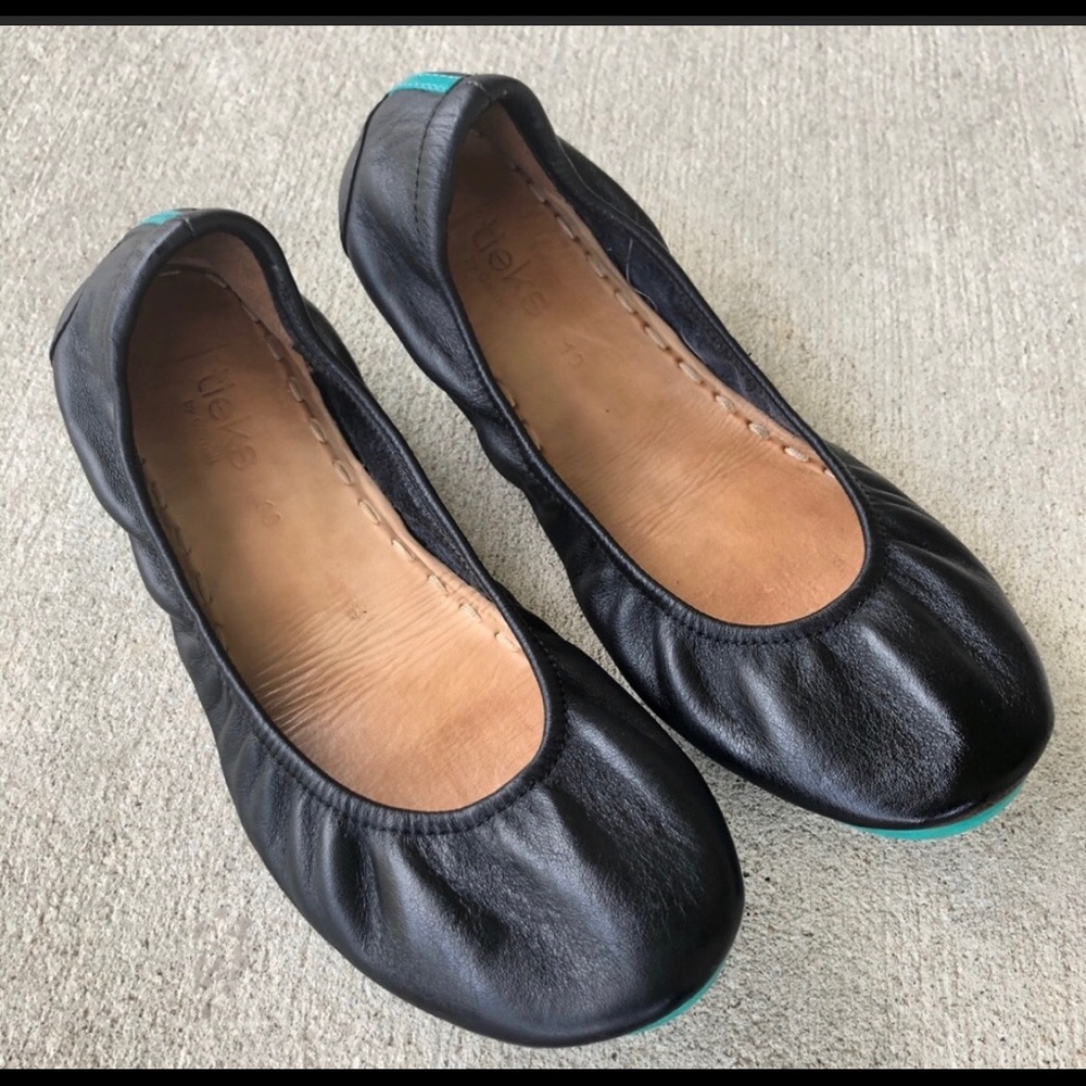 Tieks black matte leather